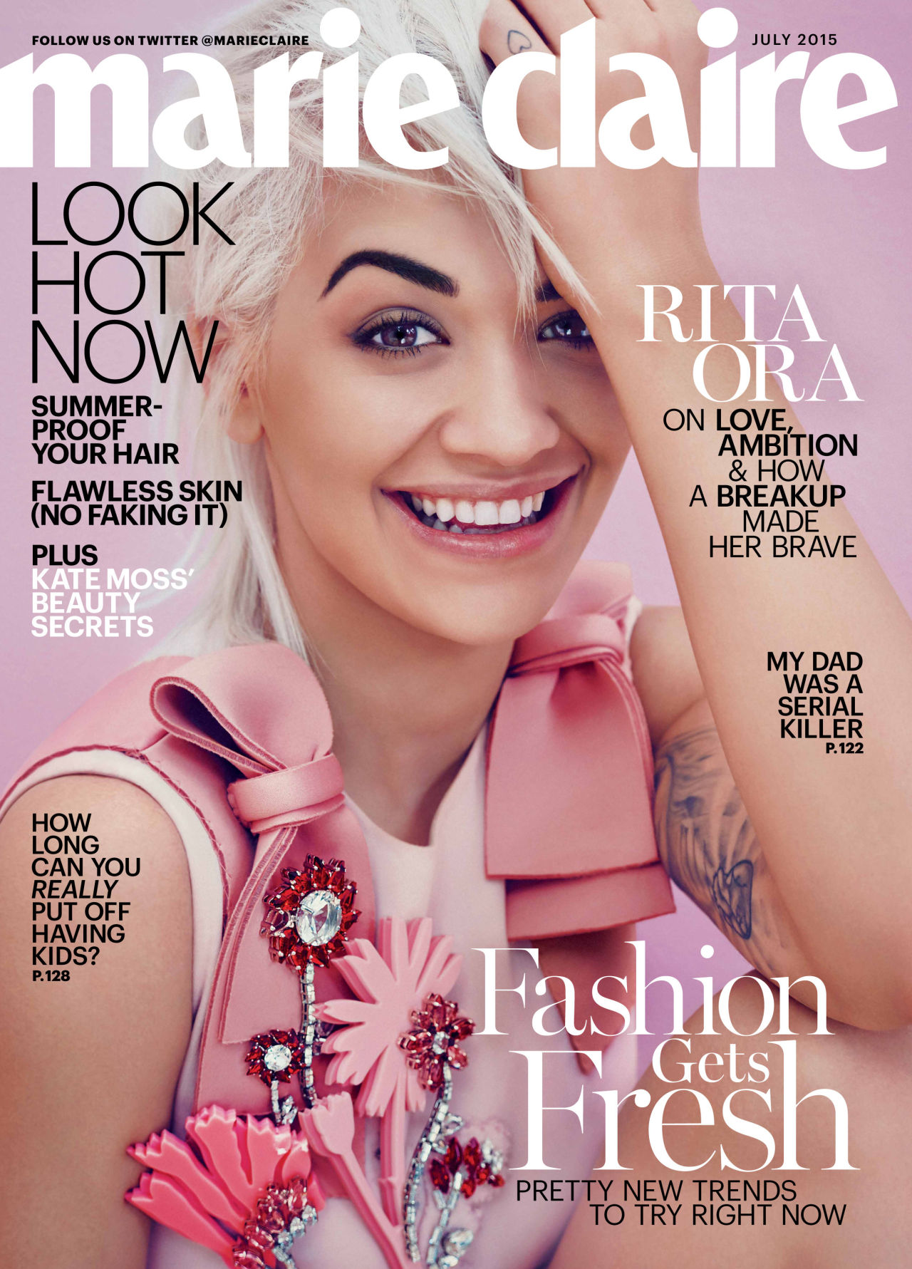 Rita Ora Covers Marie Claire July 2015 Issue.