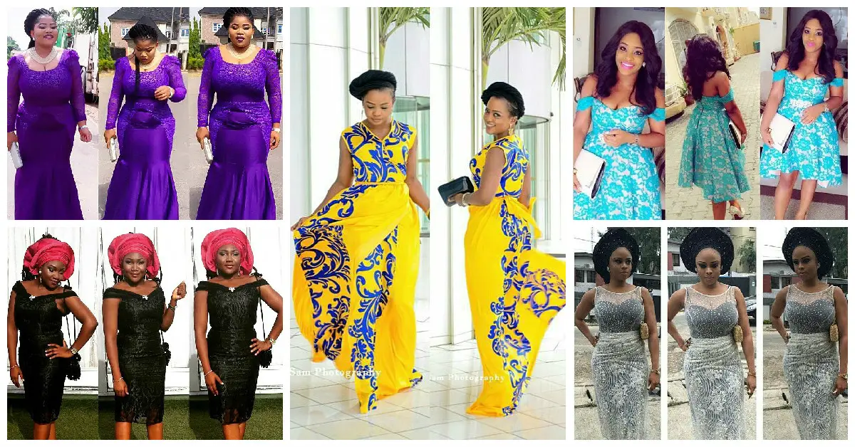 5 Amazing Asoebi Designs Long and Short Lace Inspired