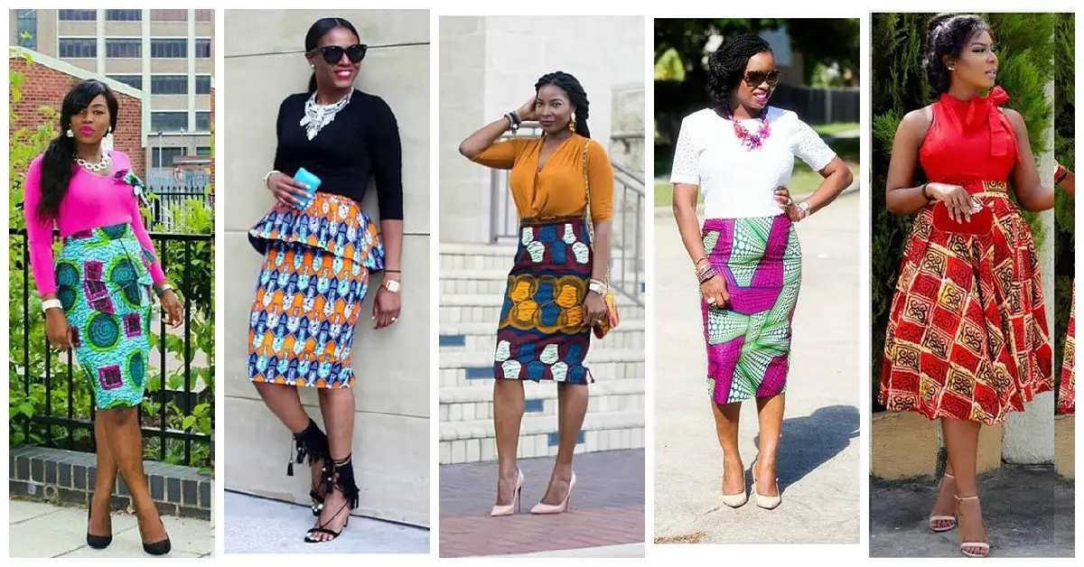 6 Ankara Combination Short Skirts Inspired.