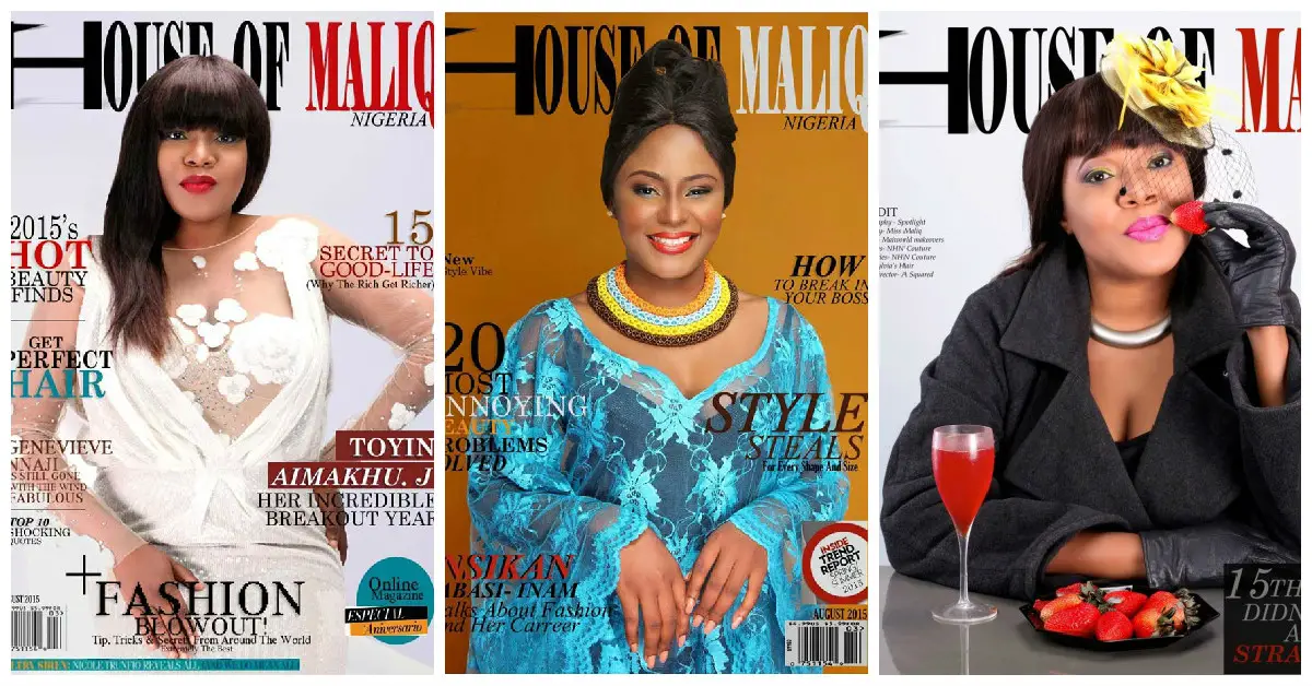 Nollywood Yoruba Top Actress Toyin Aimahku & Nsikan-Abasi Inam Grace HouseOfMaiQ August Issue 2015.