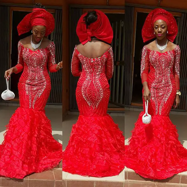 magnificent aso ebi styles in lace amillionstyles.com @lindisparkus