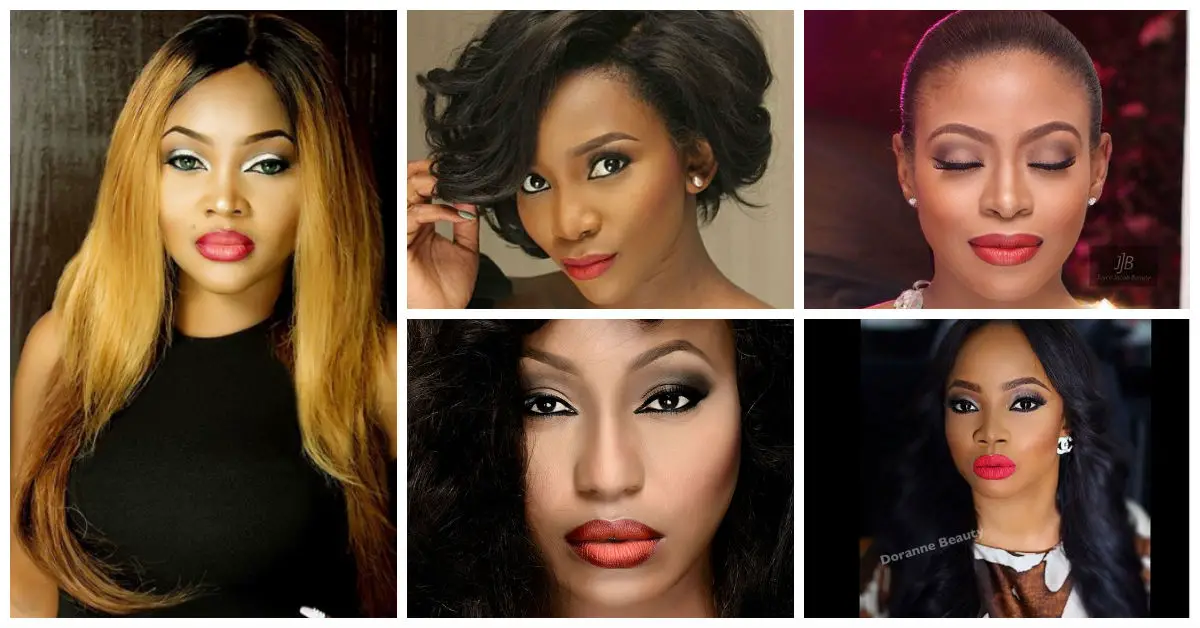 Top Nigerian Female Celebrities Rocking a Red Lippie-amillionstyles