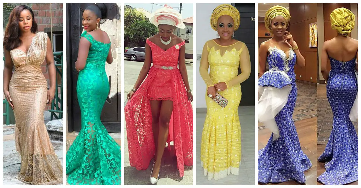20 Latest and Most Recent Asoebi In Lace Style