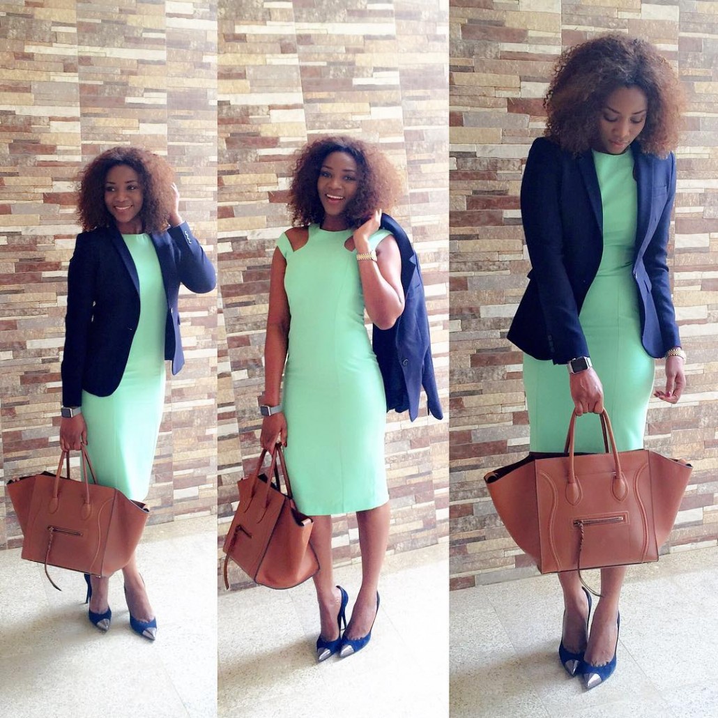 5 Nice Gown With Jacket Office Inspired. @genevievennaji