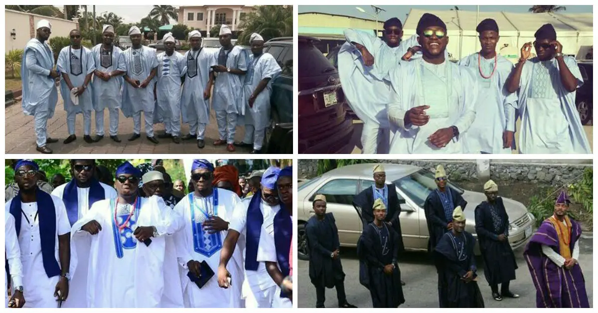 Yoruba Demons: Nigerian Grooms Men in Fabulous Traditional Outfits.