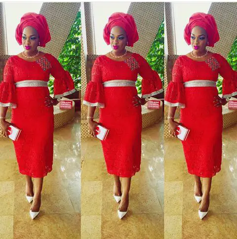 Classy Aso Ebi Styles In Lace Worn Over The Weekend  @chelsdomm
