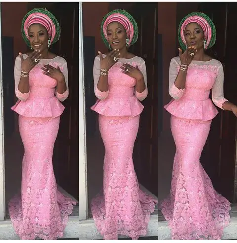 Classy Aso Ebi Styles In Lace Worn Over The Weekend  @lauriebaby_o