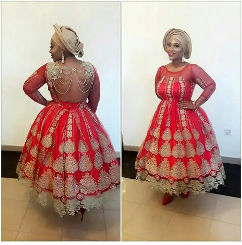 Aso Ebi Styles With This Trending Lace Designs-amillionstyles @_ruriola