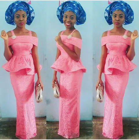 Aso Ebi Styles With This Trending Lace Designs-amillionstyles @eloholic