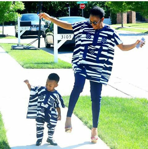 Stylish Mother And Daugther/Son Outfits amillionstyles.com @tyntyfashions_tntfashions