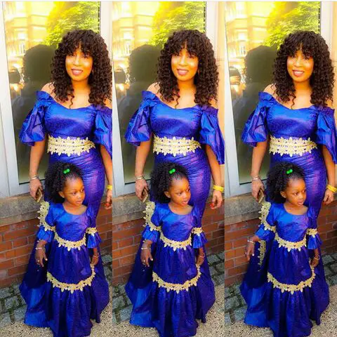 Stylish Mother And Daugther/Son Outfits amillionstyles.com @diva_jallow