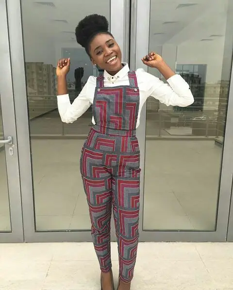 Colorful Ankara In Dungarees Style amillionstyles @gracie_abby