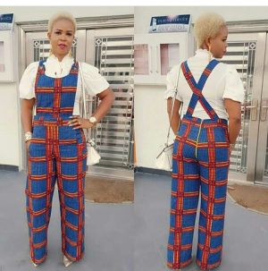 Colorful Ankara In Dungarees Style – A Million Styles