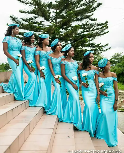 Delectable Bride And Bridesmaid Outfit 2016 amillionstyles @leonphotographyng