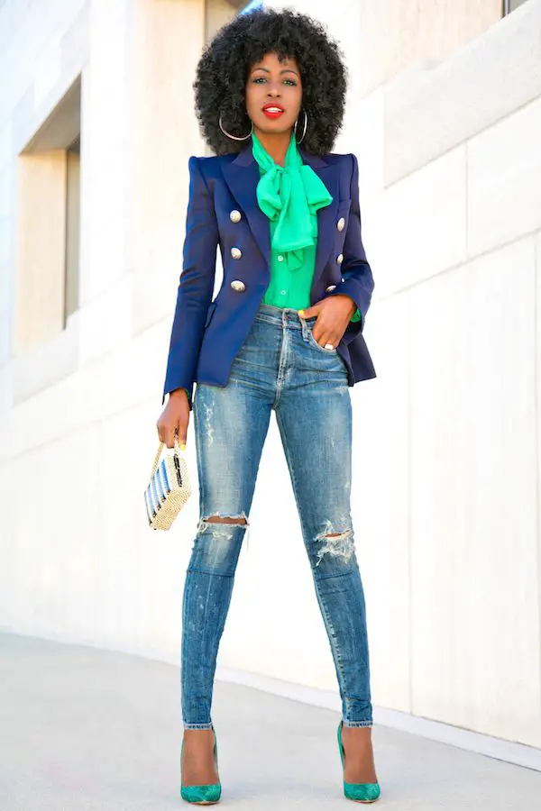 Denim and Blazers: The Casual and Simple Look Inspiration
