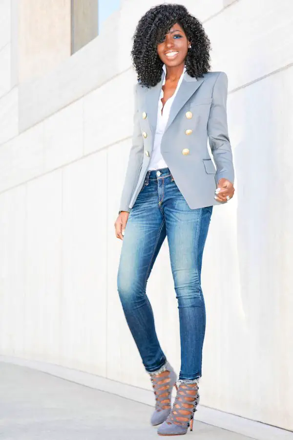 Denim and Blazers: The Casual and Simple Look Inspiration