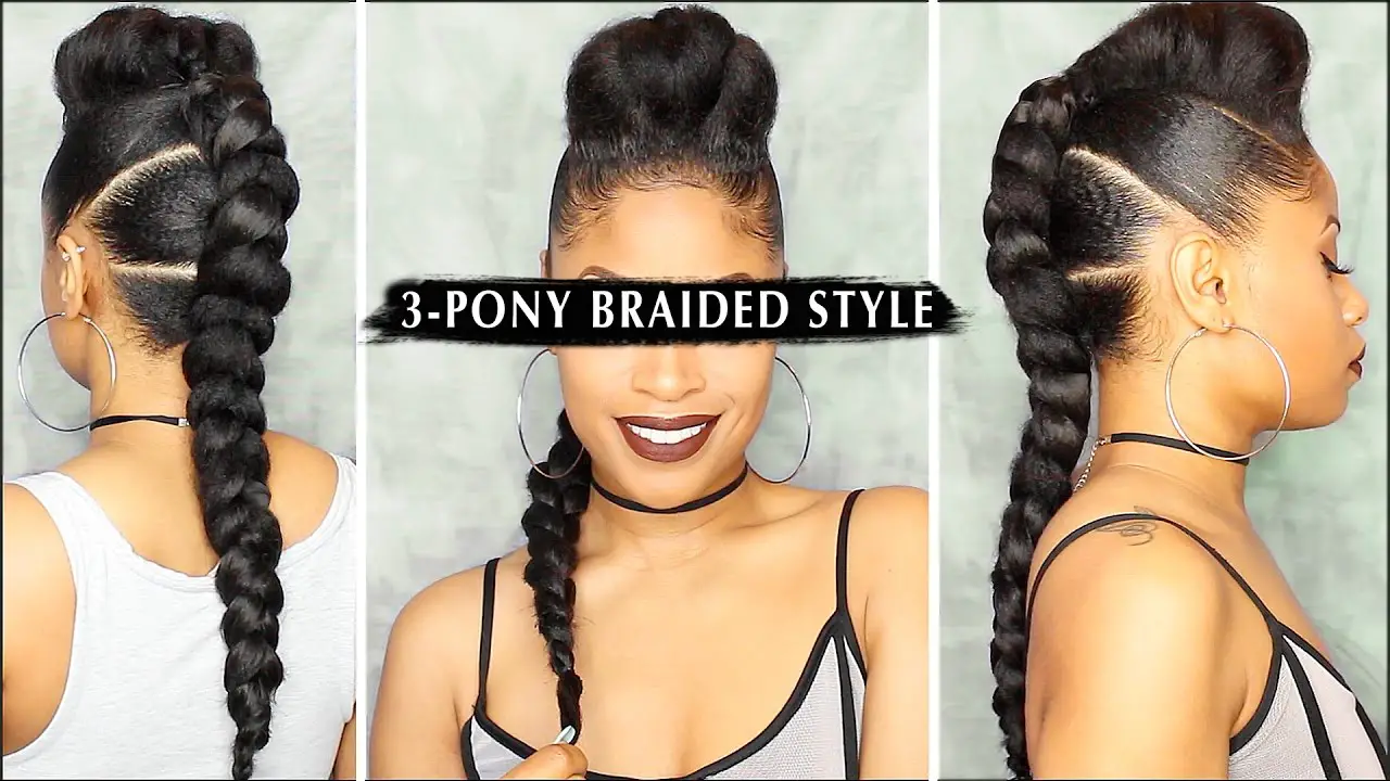 Video Tutorial: 3-Pony Braided Style