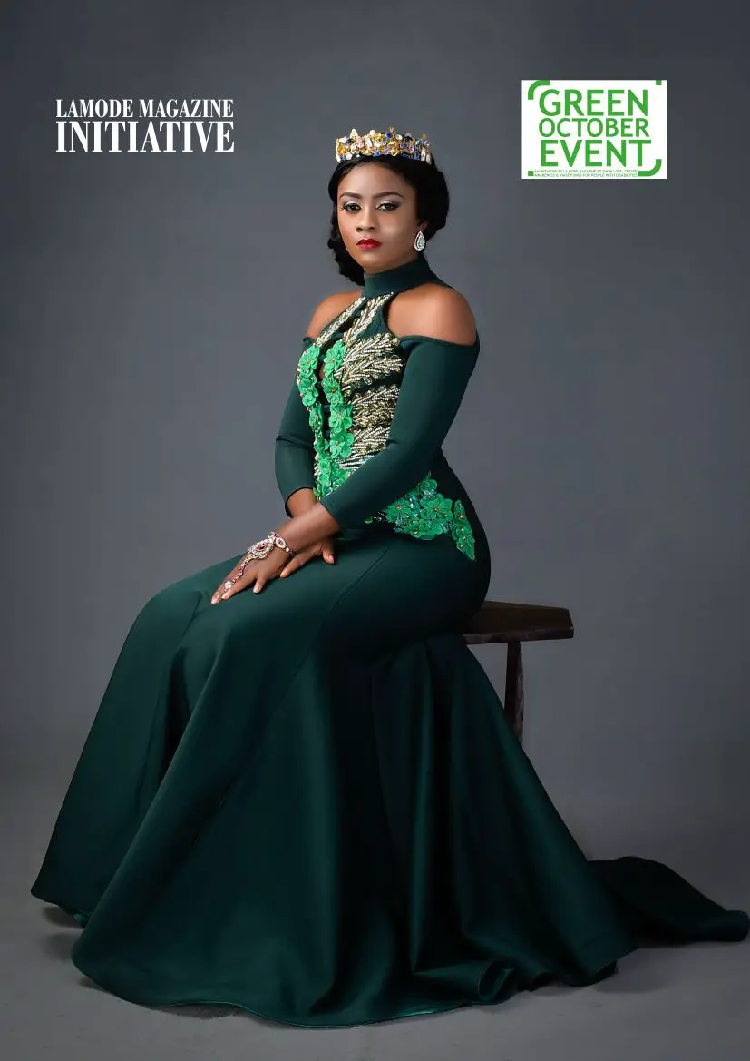 Sandra Ogbebor Covers the La Mode Magazine’s “Green October Event” Campaign In Style