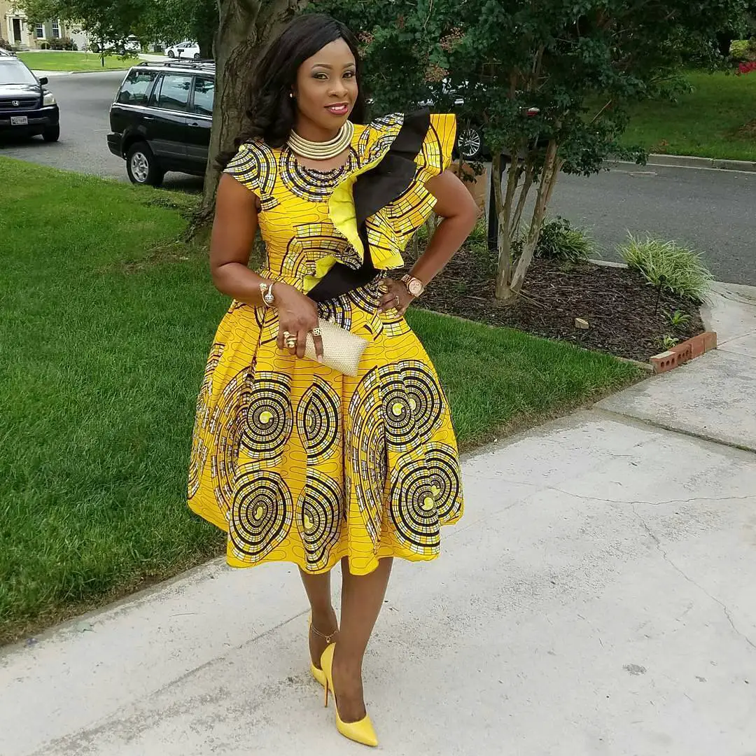 Fabulous Collections of Ankara Skater Dress the fashionable ladies are slaying. 