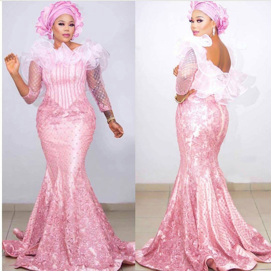 Unique And Beautiful Aso Ebi Styles Slayed At Owambe Parties Last Weekend