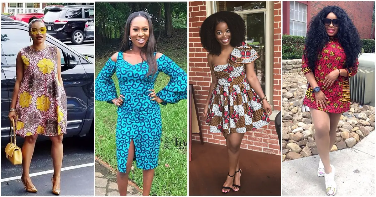 Keep Your Weekend Outfit Simple In Short Ankara Dresses.