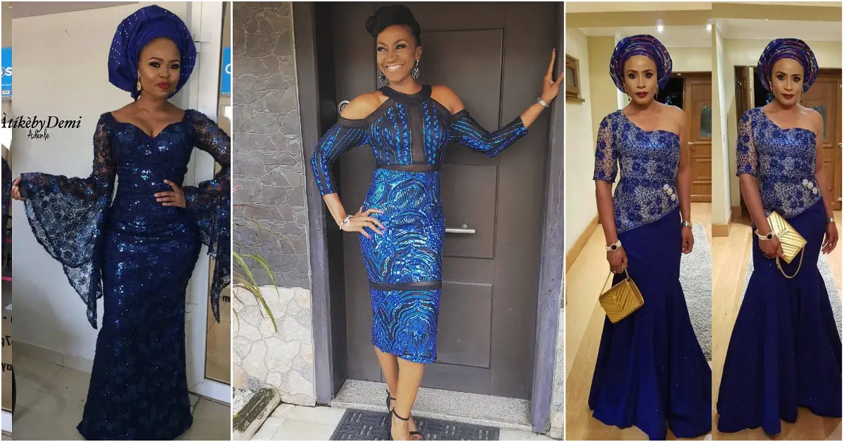 Great Blue Lace Asoebi Styles To End The Week