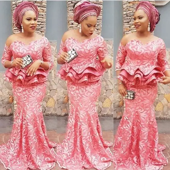 How Best To Rock Pink Lace Latest Asoebi Styles – A Million Styles