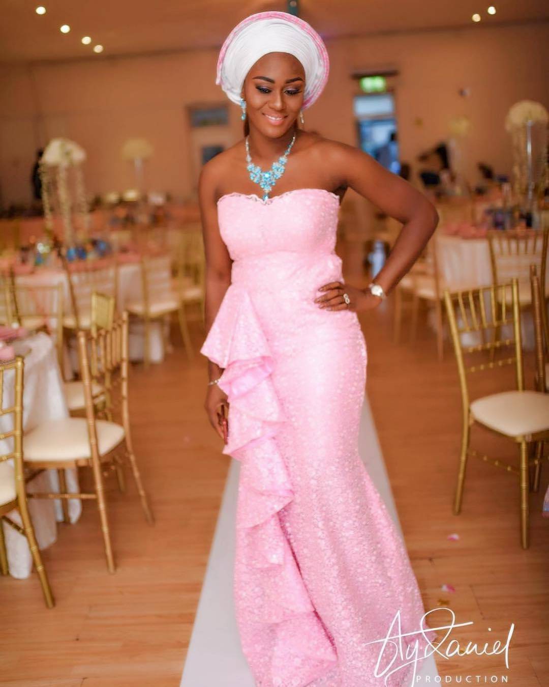 How Best To Rock Pink Lace Latest Asoebi Styles