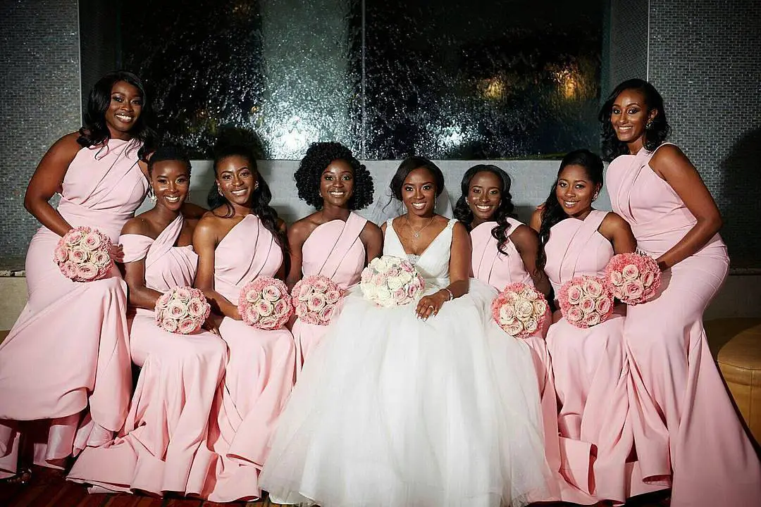Here Comes The Beautiful Bride And Her Gorgeous Team Of Bridesmaids!