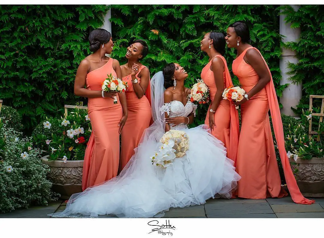 Here Comes The Beautiful Bride And Her Gorgeous Team Of Bridesmaids!