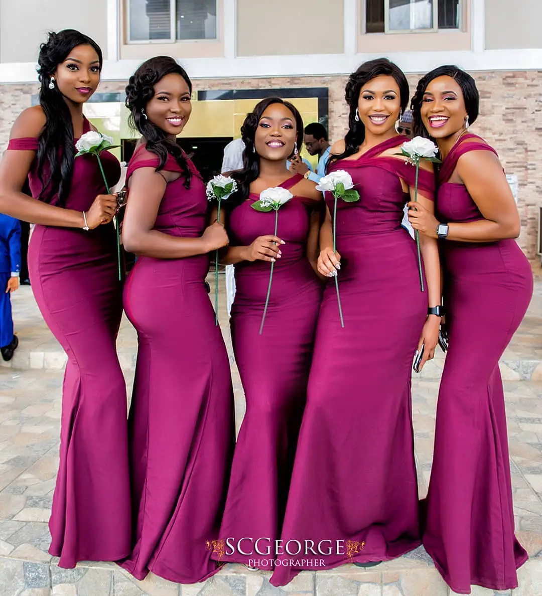 The Bride's Entourage In Beautiful Bridesmaids Styles