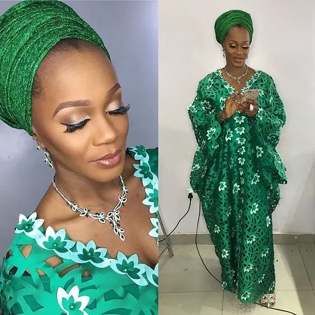 Sizzling Green Asoebi Lace Outfits!