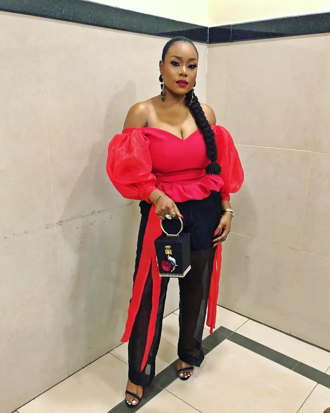 The Stars Slayed In Red For The Royal Hibiscus Hotel Movie Premiere