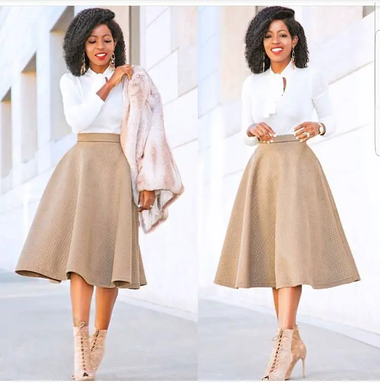 How To Stylishly Rock A Line Full Skirt To Church