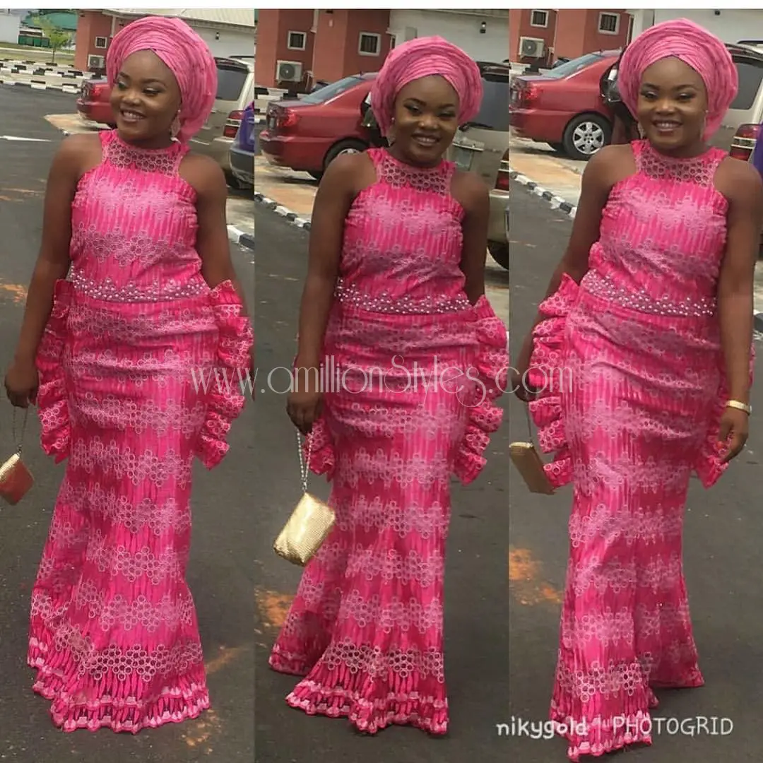 Up Your Asoebi Games With Trendy Lace Asoebi Styles