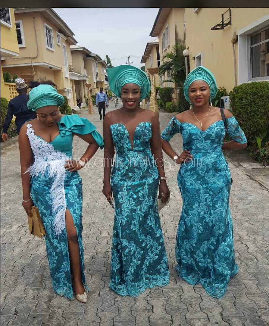 Dashing Lace Asoebi Styles We Saw Over The Weekend