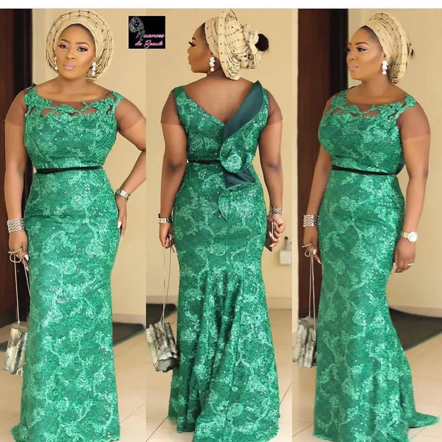 The Second Most Popular Color Of Asoebi Lace In 2018 Was Green – A ...