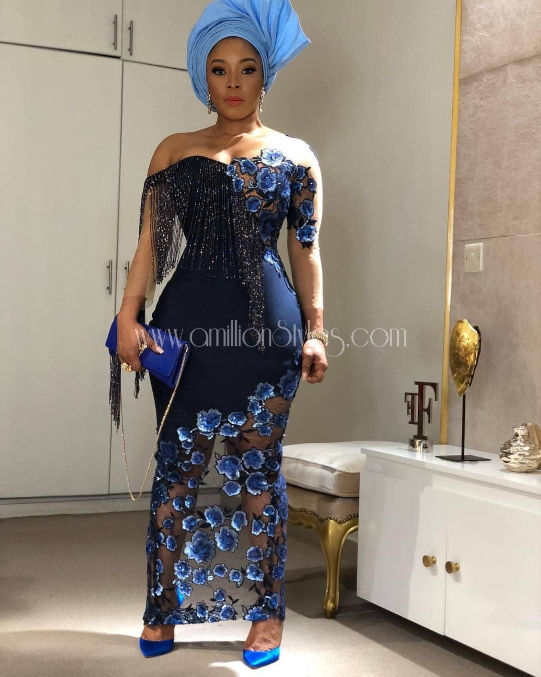 Fabulous Blue Lace Asoebi Styles Seen #OnTheBits2018