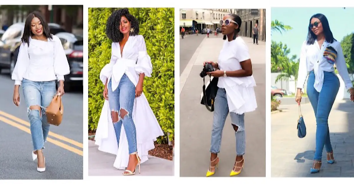 We Are Loving These Classic White On Jeans Style