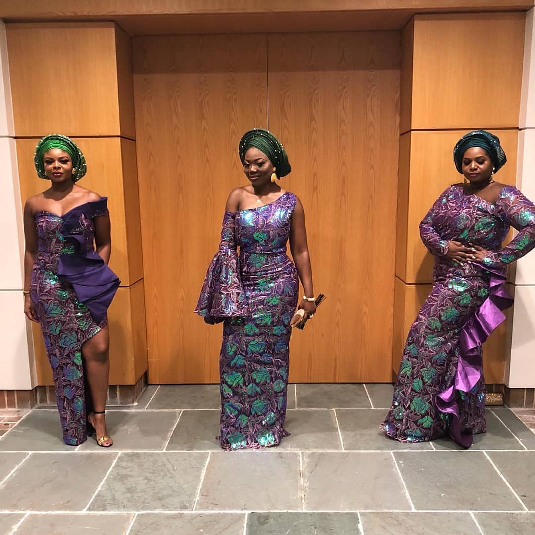 It's An Owambe Saturday, Party Hard In These Lace Asoebi Styles