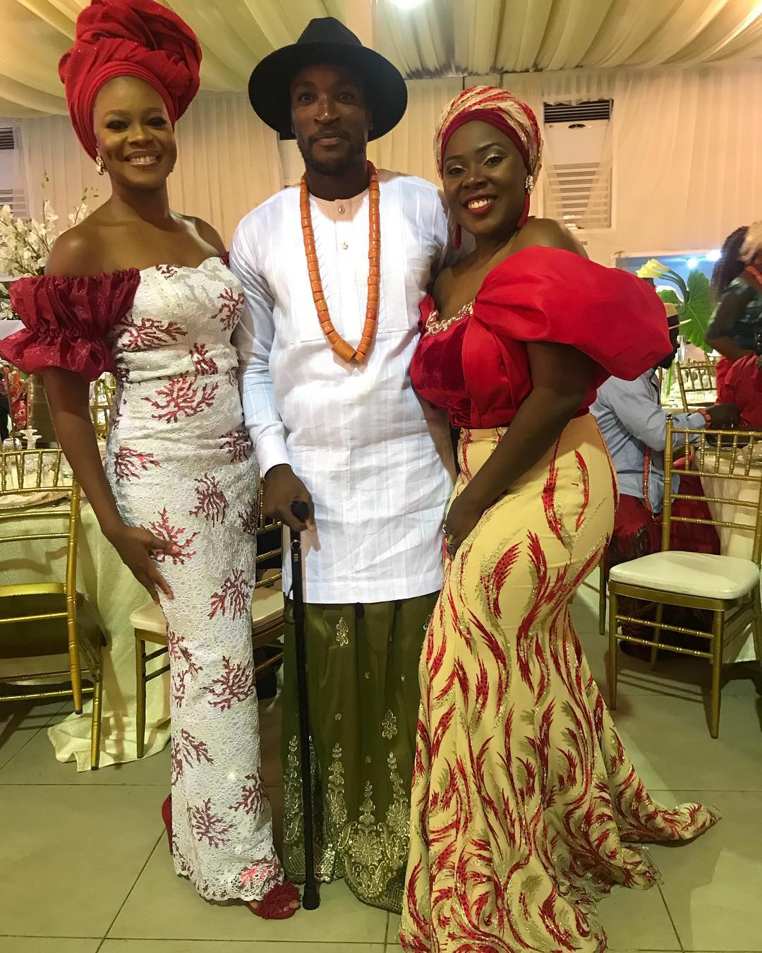 Celebrity Styles At Lala Akindoju And Gbubemi Fregene's Trad Wedding