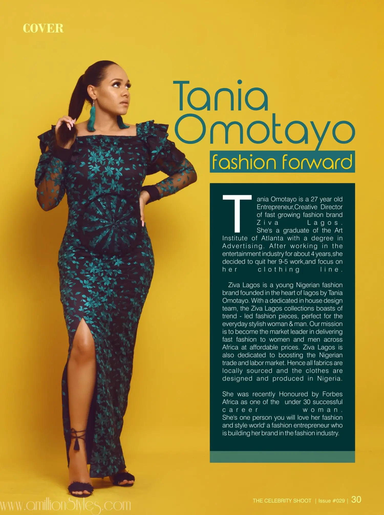 Tania Omotayo and Olarslim Glow On The Cover of The Celebrity Shoot Magazine’s Latest Issue!