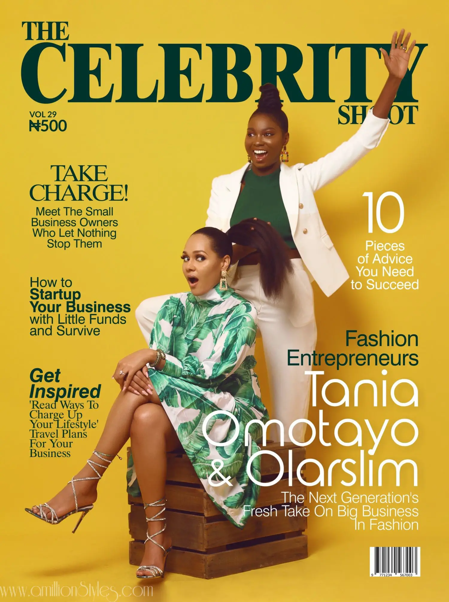 Tania Omotayo and Olarslim Glow On The Cover of The Celebrity Shoot Magazine’s Latest Issue!