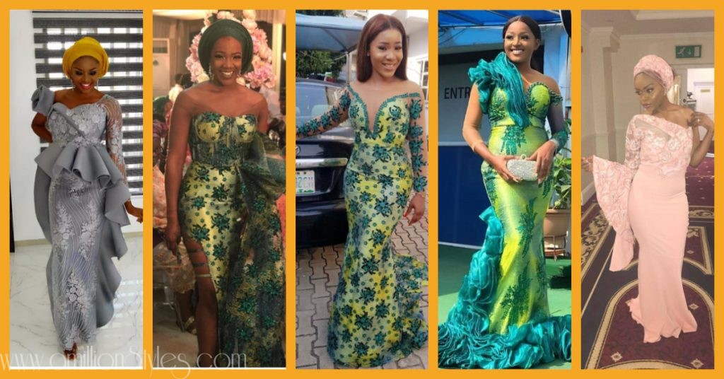 Unique Mid-Week Lace Asoebi Styles