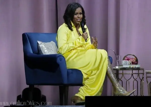 Michelle Obama Looks Super Stylish In Glitter Balenciaga Boots For Book Tour