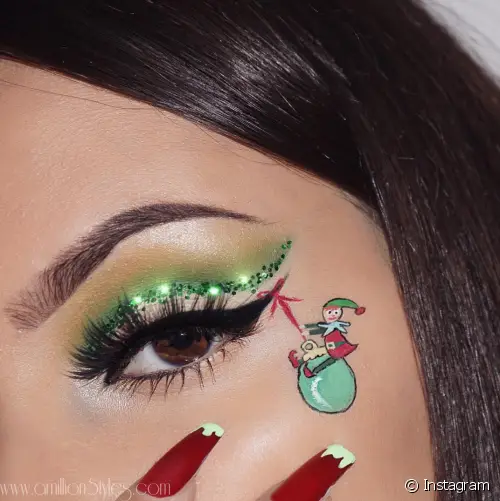 Here Is A Christmas Inspired Makeup Look To Try