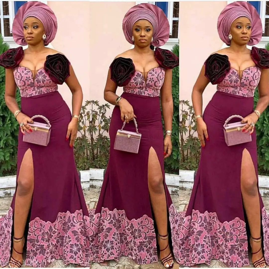 Spicy Red Hawt Lace Asoebi Styles
