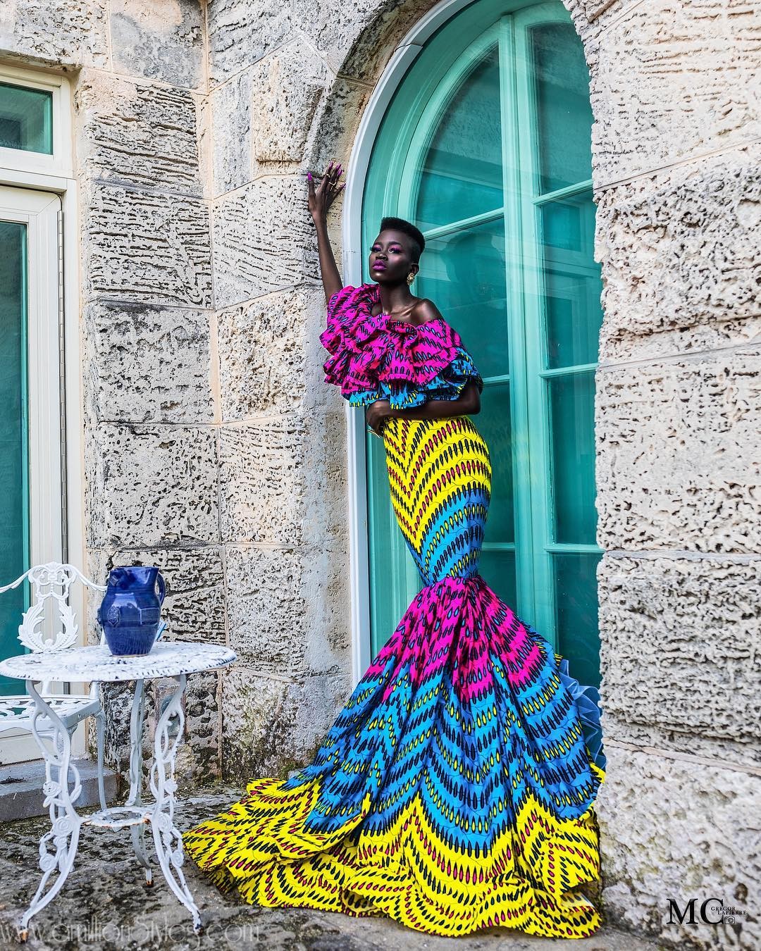 See Claude Lavie Kameni Whip Spectacular Maxi Dresses Out Of Ankara