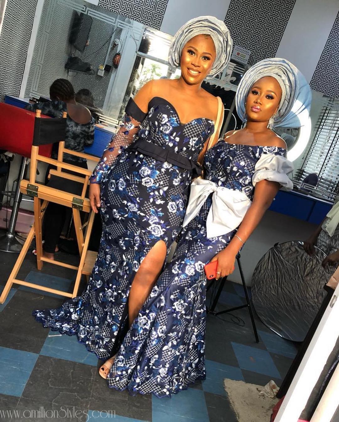 The Blue Lace Asoebi Styles At Tomike's Wedding Blu Us Away!