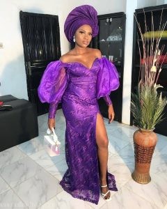 Asoebi Styles To Sew With Purple Lace Asoebi – A Million Styles